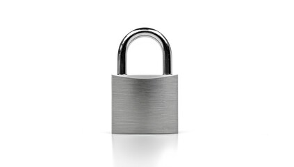 Security lock on plain white surface, highlighting data protection and privacy measures, World Data Privacy Day