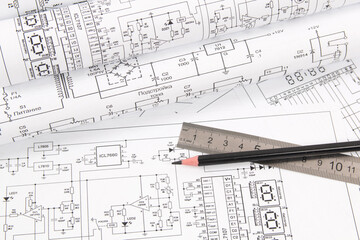 Electronics and Engineering paper drawings