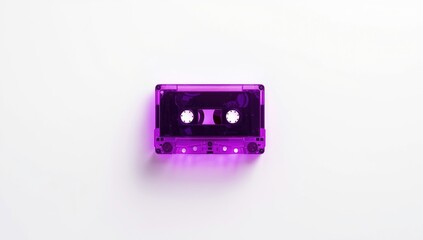 White background with a vintage cassette tape for audio preservation, World Audio Day