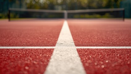An athlete in action on a tennis court, highlighting agility and concentration during a match, sports performance