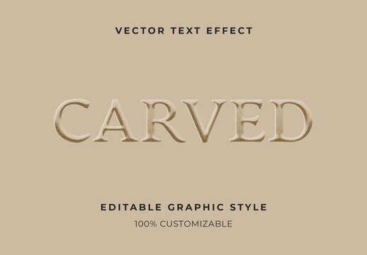 Embossed Carved Sand Text Effect