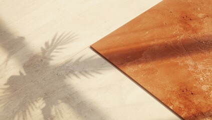 Waxed antique French terracotta floor tiles, highlighting rustic flooring texture for architectural use