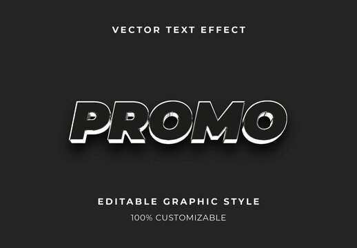 Black And White Movie Trailer Style Text Effect Bold 3D Font