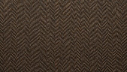 Fototapeta premium Textured brown cloth upholstery featuring stitching and chevron embossed canvas, suitable for curtains and wall coverings, interior fabric choice