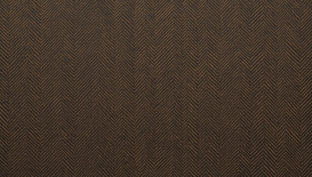 Textured brown cloth upholstery featuring stitching and chevron embossed canvas, suitable for curtains and wall coverings, interior fabric choice