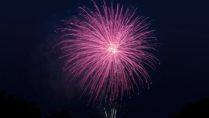 Pink explosion of fireworks, ideal for celebratory UI backgrounds
