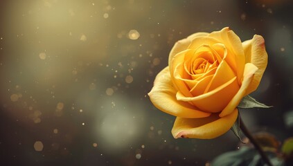 Close-up of a vibrant yellow rose highlighting natural beauty for botanical studies, color contrast