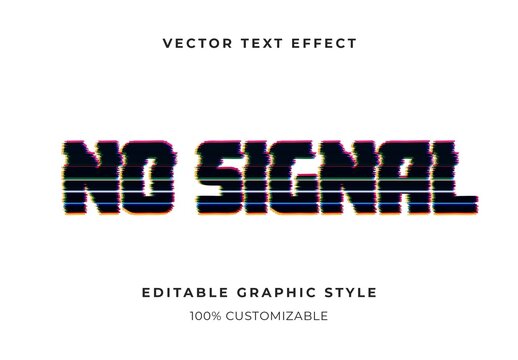 Black Futuristic Glitch Text Effect Distortion Digital Font