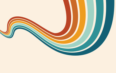 abstract retro rainbow color  background featuring vibrant lines	