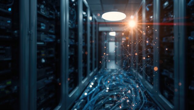 Network hardware featuring structured cabling and data transmission equipment, focusing on system efficiency, International Cybersecurity Awareness Week