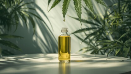 CBD hemp oil and other all-natural cannabis remedies used for therapeutic purposes in herbal medicine, highlighting plant extraction techniques