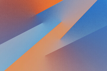 Light blue red orange yellow coral peach pink purple abstract background. Geometric pattern shape line stripe diagonal triangle 3D. Noise grain grainy. Colorful.Soft shade.Contrast combination.Design.