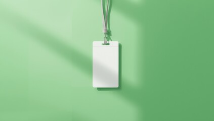 Empty badge on green surface, top-down perspective suitable for UI or informational overlays