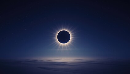 Sun partially obscured by the moon during a total eclipse, illustrating eclipse phases for educational purposes