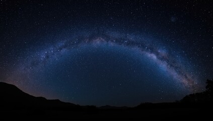 Vast universe view of the Milky Way Galaxy with vivid stardust particles for space observation, International Space Week