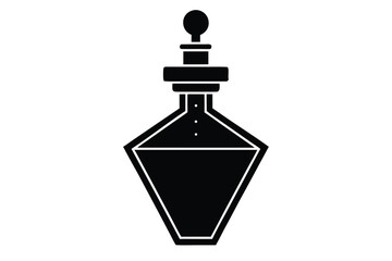 perfume bottle vector icon silhouette