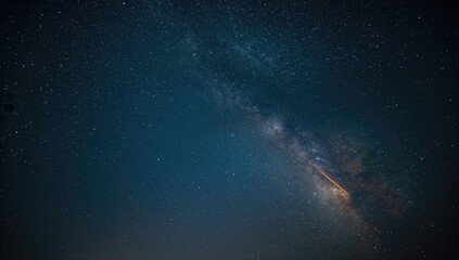 Night scene featuring Perseid meteor shower and comet streaks, celestial event for sky watchers