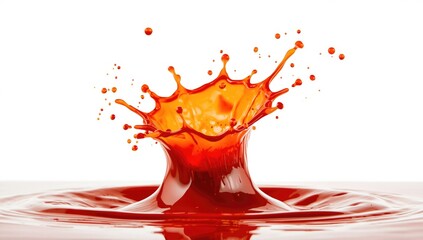 Tomato sauce splatter on a plate highlighting processed condiments in a culinary setting, food photography, World Food Day