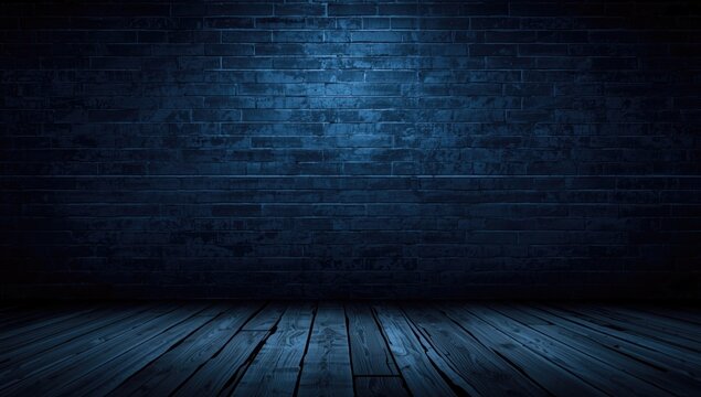 Dark navy brick wall surface used in event poster layouts, focusing on background aesthetics and texture