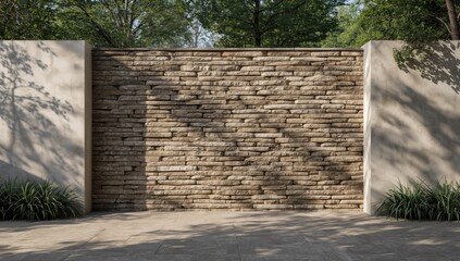 Living space featuring river stone walls arranged for aesthetic appeal in architectural settings
