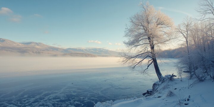 Vapor clouds drifting above Vermont's Lake Champlain near Highgate Springs, illustrating early morning humidity