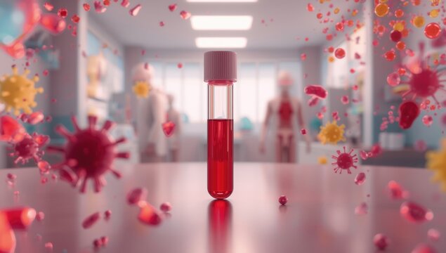 Blood sample collection for HPV testing, laboratory procedure for sexually transmitted infection diagnosis, World Sexual Health Day