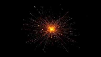 Obraz premium Isolated fire sparks particles drifting in space for overlay graphics, background for text and layout