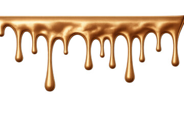 A Captivating Display of Golden Drips: A Glossy, Metallic Artwork Showcasing the Aesthetic Beauty of Liquid Gold Flowing Elegantly Downward