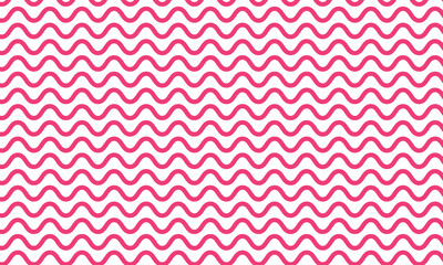 Seamless Pink Wavy Line Pattern on White Background for Minimalist Graphic Design Web Wallpaper and Textile Print Branding
