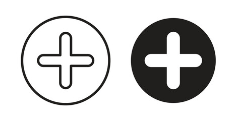 Obraz premium Add icons symbol. Simple, flat design for web or mobile app