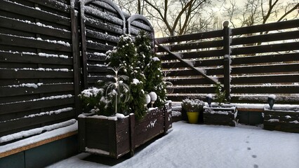 Taras w zimowej scenerii  © WalDec