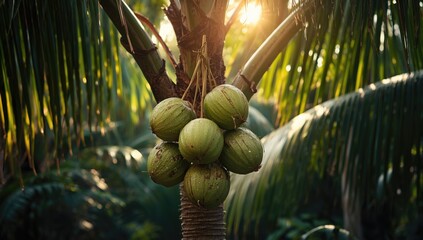 Coconut fruit shown with textured shell and white flesh, highlighting processed foods for health awareness