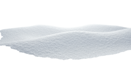 high-key studio still life photo of deeply textured, sparkling crystalline snow drifts, detailed granular surface isolated against a seamless transparent background. concept for purity and luxury