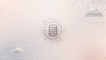 Database symbol with GDPR icon on a digital interface, highlighting data privacy in app design