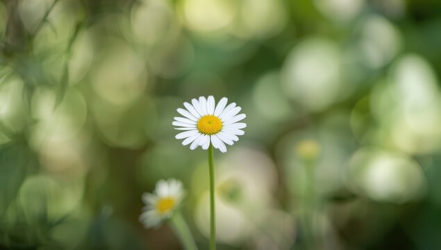Vertical view of Anthemis cotula flowers highlighting plant's natural growth for landscape design applications