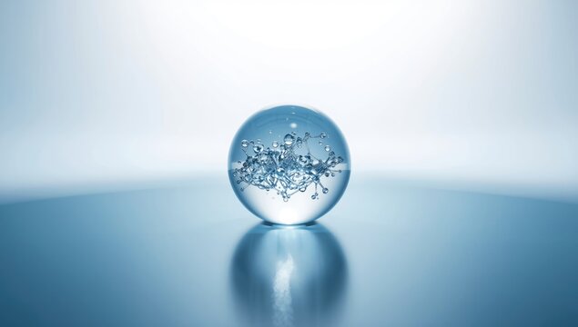 Hydrogen bonds between water molecules, demonstrating intermolecular interactions for science education