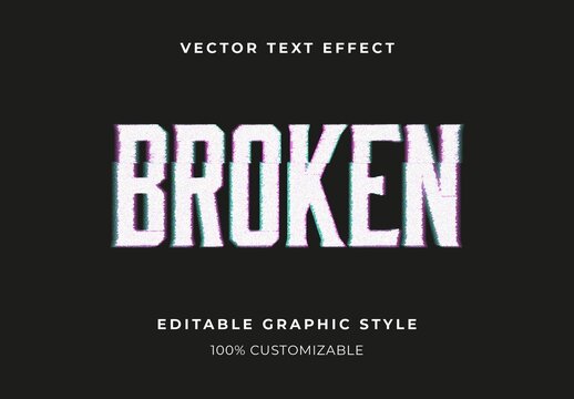 Glitch Distortion Text Effect