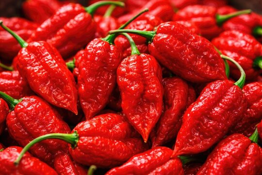Ghost chili peppers with a reputation for extreme heat and bold taste