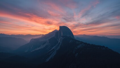 Evening light over a prominent Basque mountain peak, ideal for nature photography backgrounds