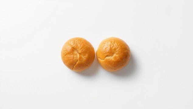 Cheese-filled bread rolls placed on a white background emphasizing snack ingredients