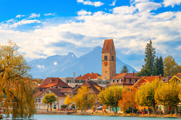 Naklejka premium Unterseen, Switzerland in the Interlaken region. 4009