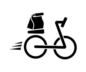 Delivery food with bicycle to the point