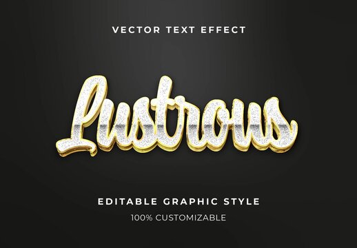 Gold And Silver 3D Glossy Gold Metal Text Effect Script Glossy Glitter Font