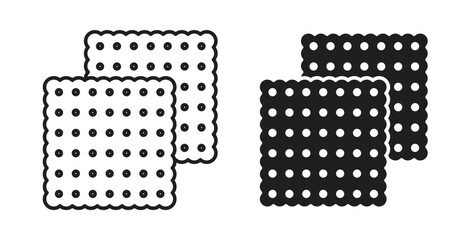 Crackers icons symbol. Simple, flat design for web or mobile app