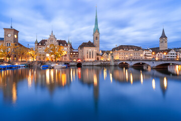 Zurich, Switzerland Historic Cityscape on the Limmat River 4046