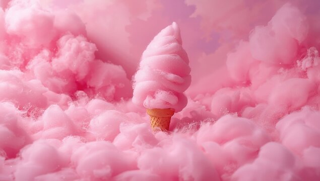Pink cotton candy backdrop with blurred soft candy floss and dessert-like textures, suited for layout backgrounds