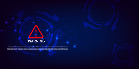 Red warning alert show technical system problem 