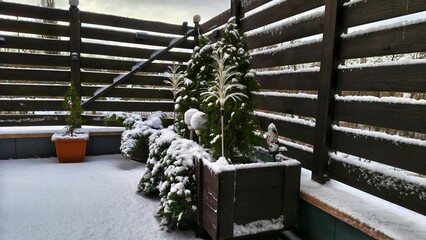 Taras w zimowej scenerii  © WalDec