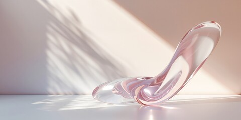 Glass with shadow and light reflections serving as a background for editorial headers and text placement, focusing on visual contrast