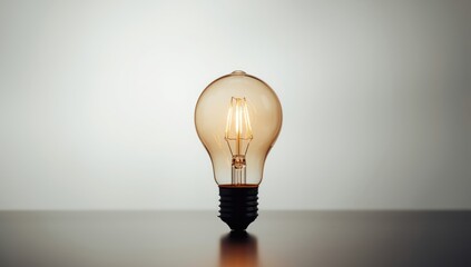 Illuminated light bulbs on a background, serving as a visual element in layout design